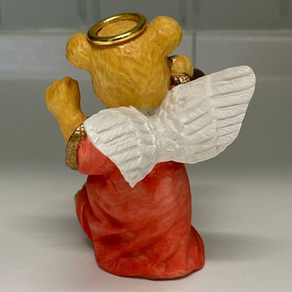 VINTAGE Teddy Angel Babies Christmas Angel Bear Figurine 1990's - Picture 4 of 6